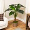 Northlight Potted Green Wide Leaf Taro Artificial Floor Plant - 51"
